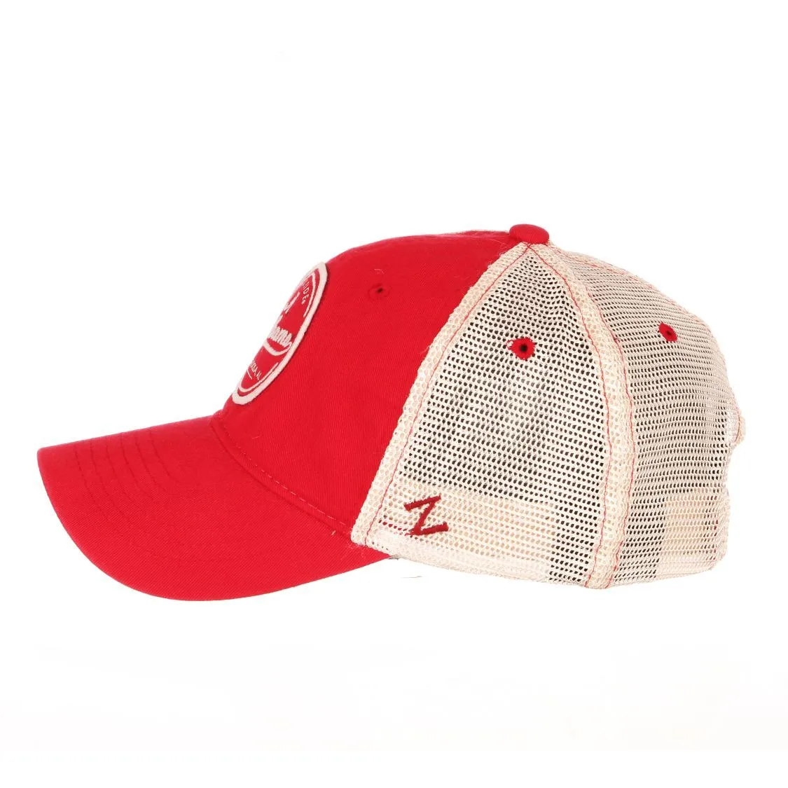 Alabama Crimson Tide Zephyr Red "Lager" Mesh Back Adj. Snapback Relax Hat Cap