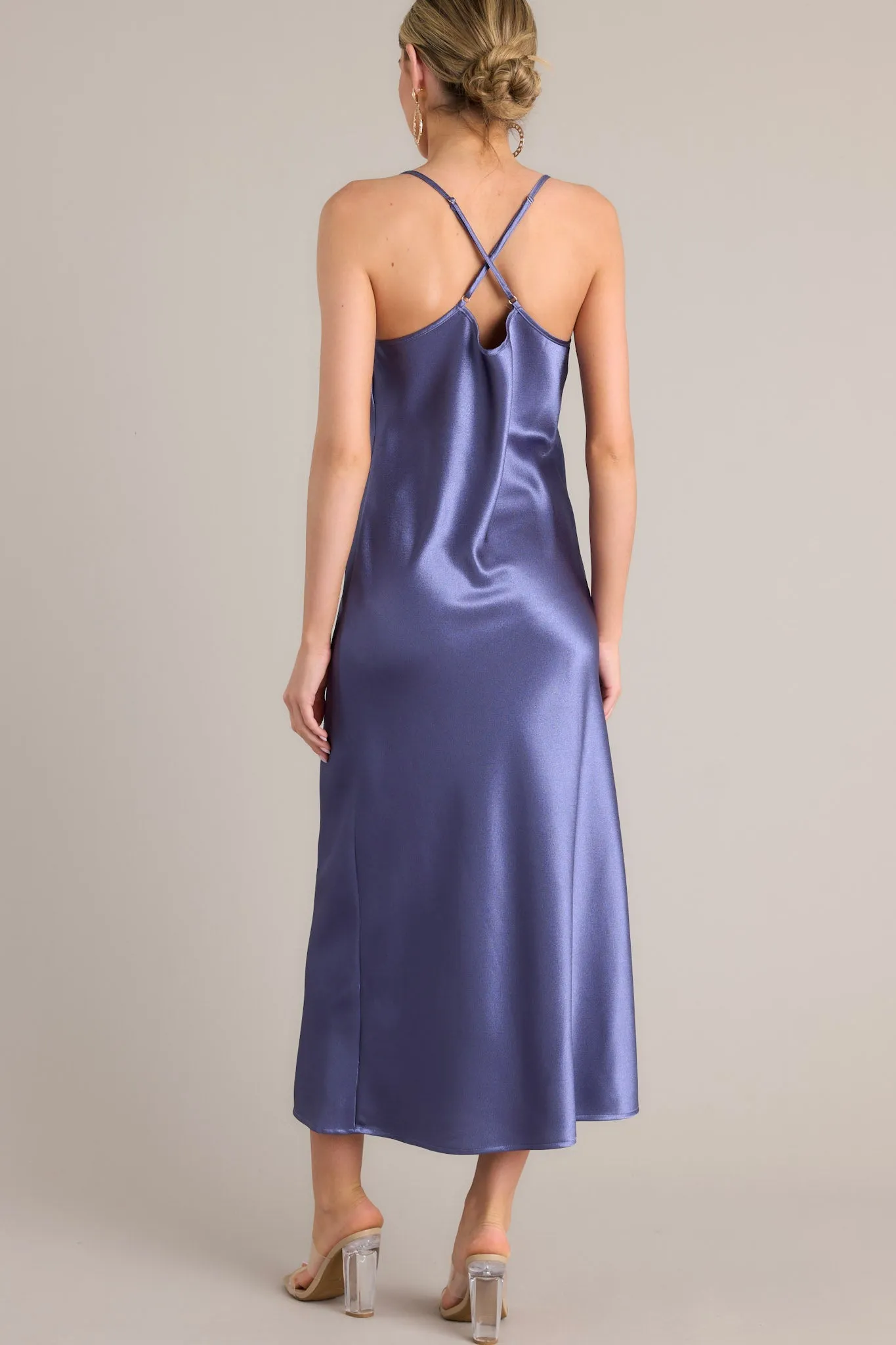 All Yours Dark Lilac Cowl Neck Maxi Dress