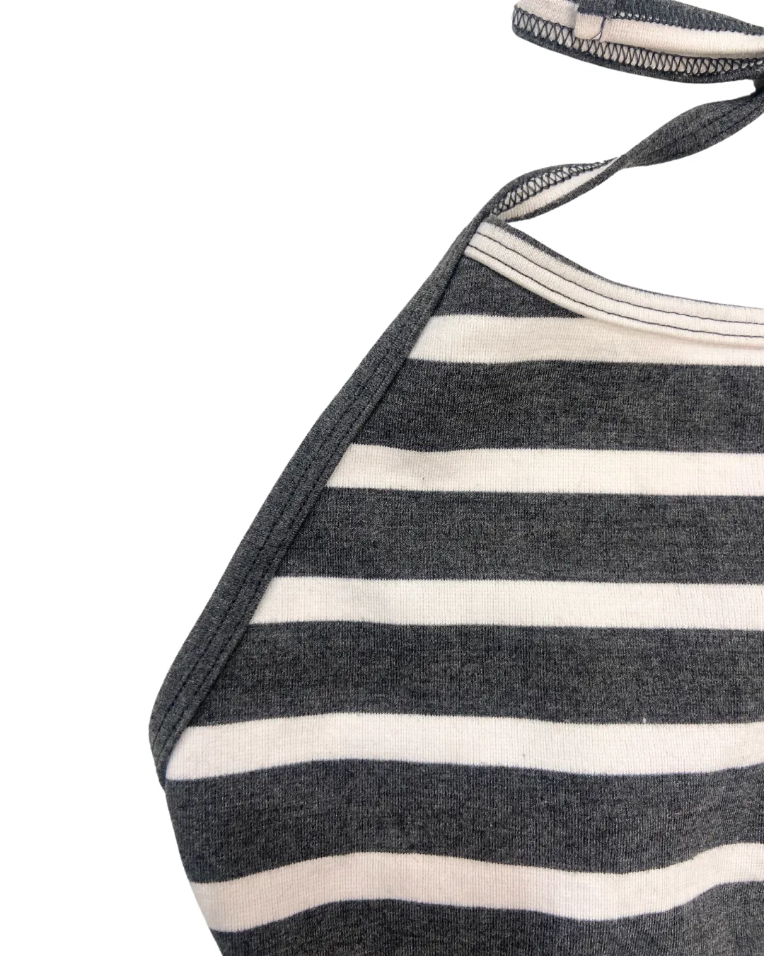 American Apparel Open Back Stripe Crop Top