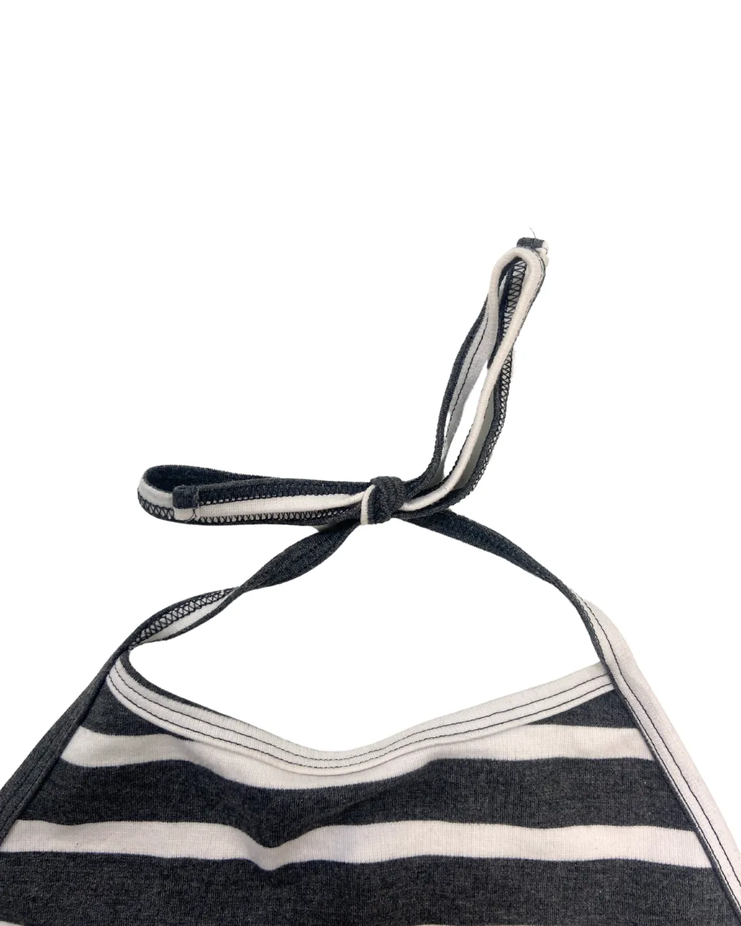 American Apparel Open Back Stripe Crop Top