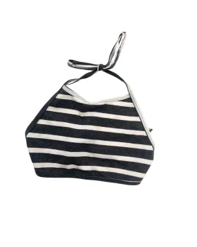American Apparel Open Back Stripe Crop Top