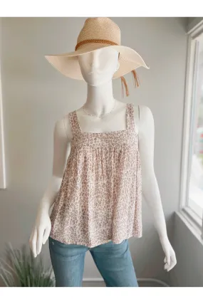 Animal Print Smock Back Tank (FINAL SALE)
