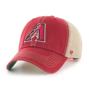 Arizona Diamondbacks 47 Brand Red Trawler Clean Up Mesh Snapback Slouch Hat Cap