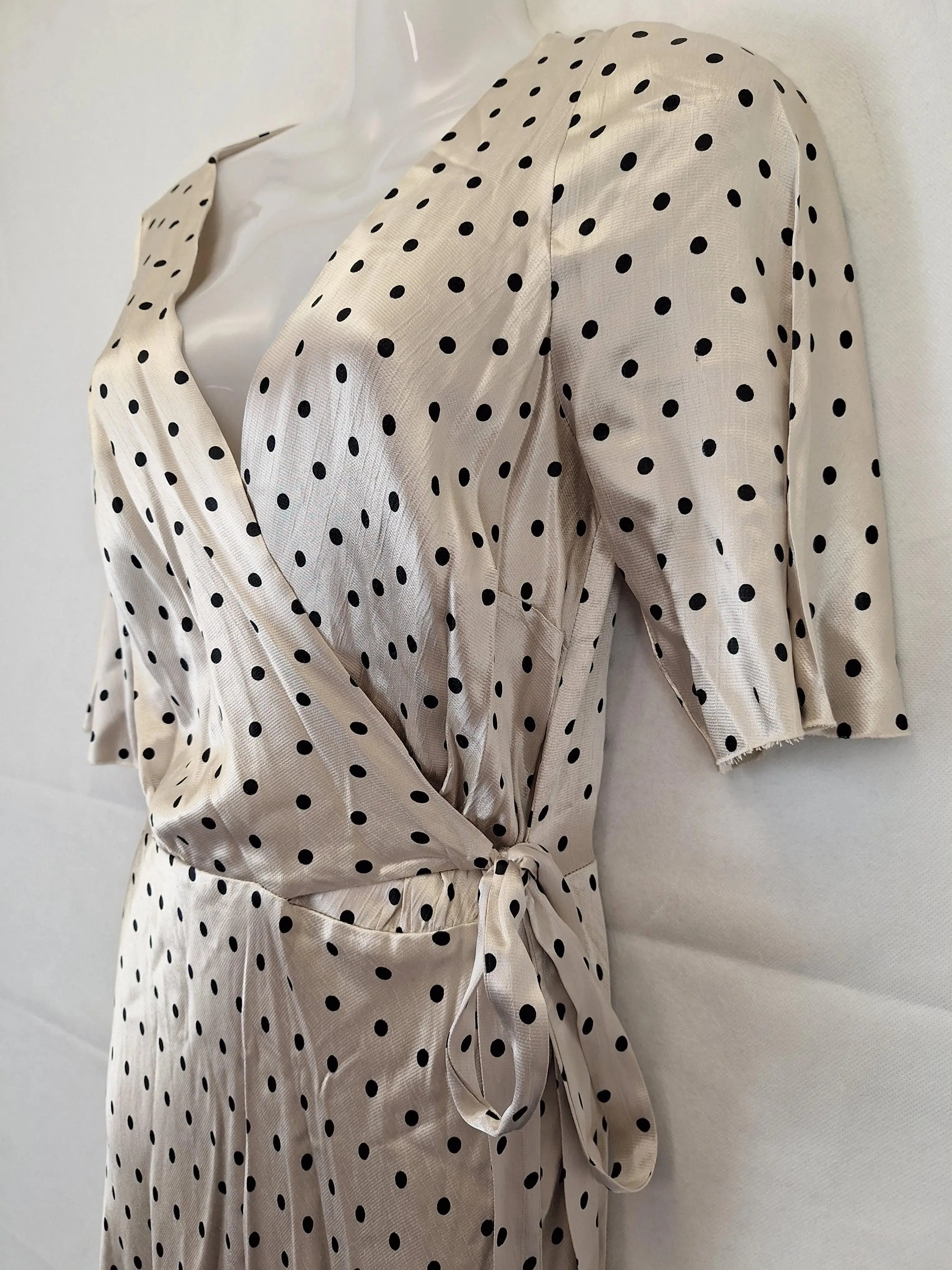 Bec & Bridge Elegant Satin Wrap Mini Dress Size 8