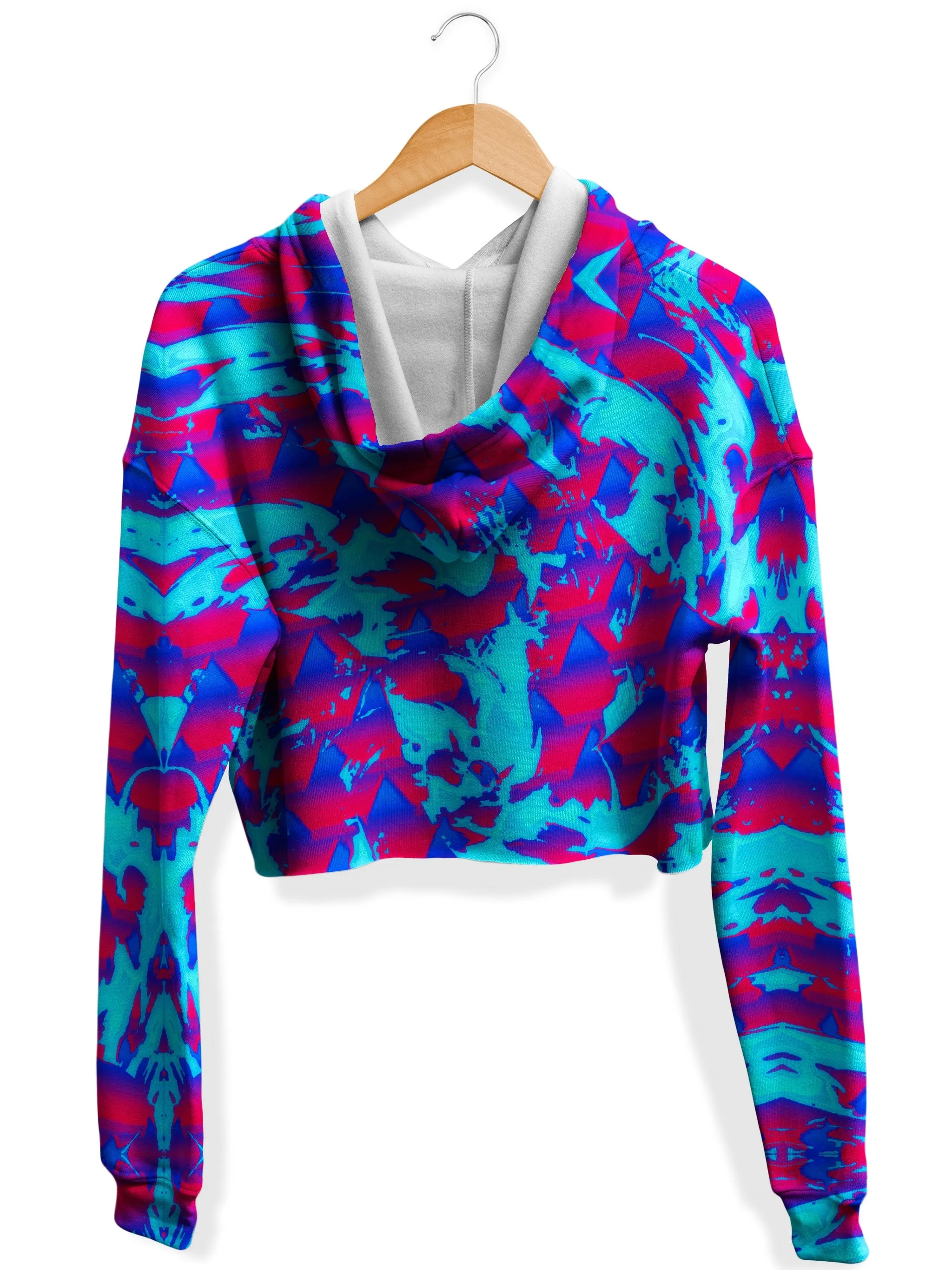 Berry Blast Hypno Splatter Fleece Crop Hoodie