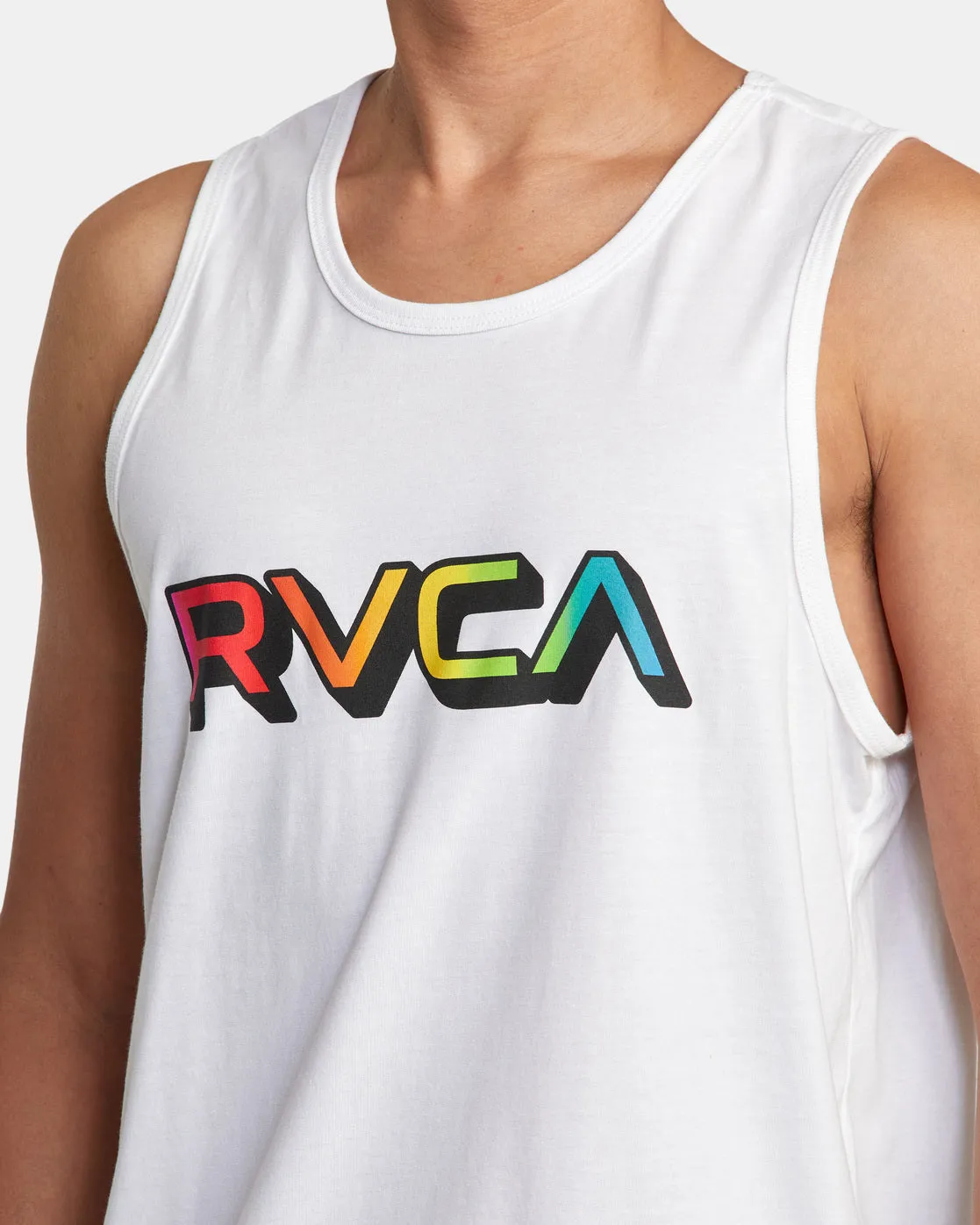 Big Gradient Tank Top - White