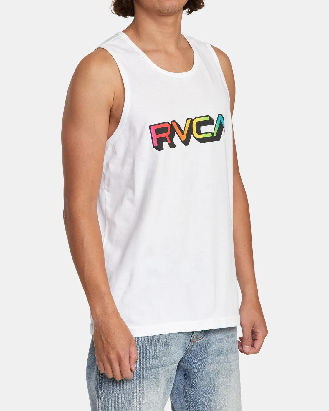 Big Gradient Tank Top - White