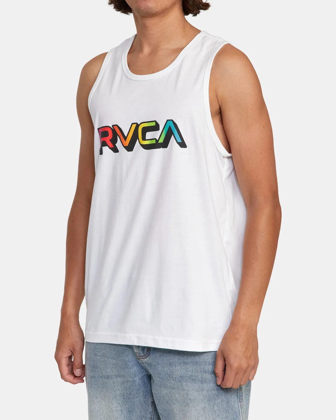 Big Gradient Tank Top - White