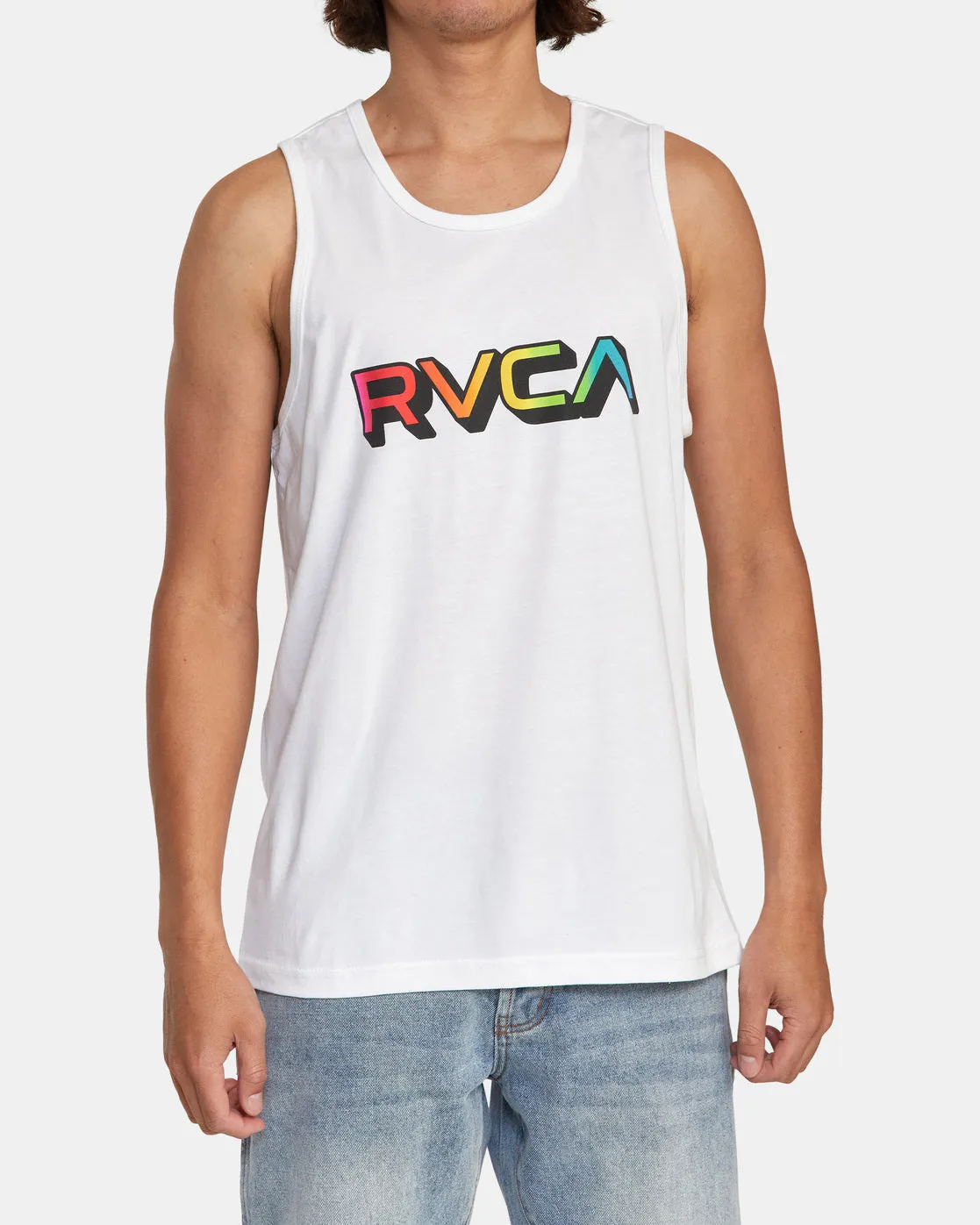 Big Gradient Tank Top - White