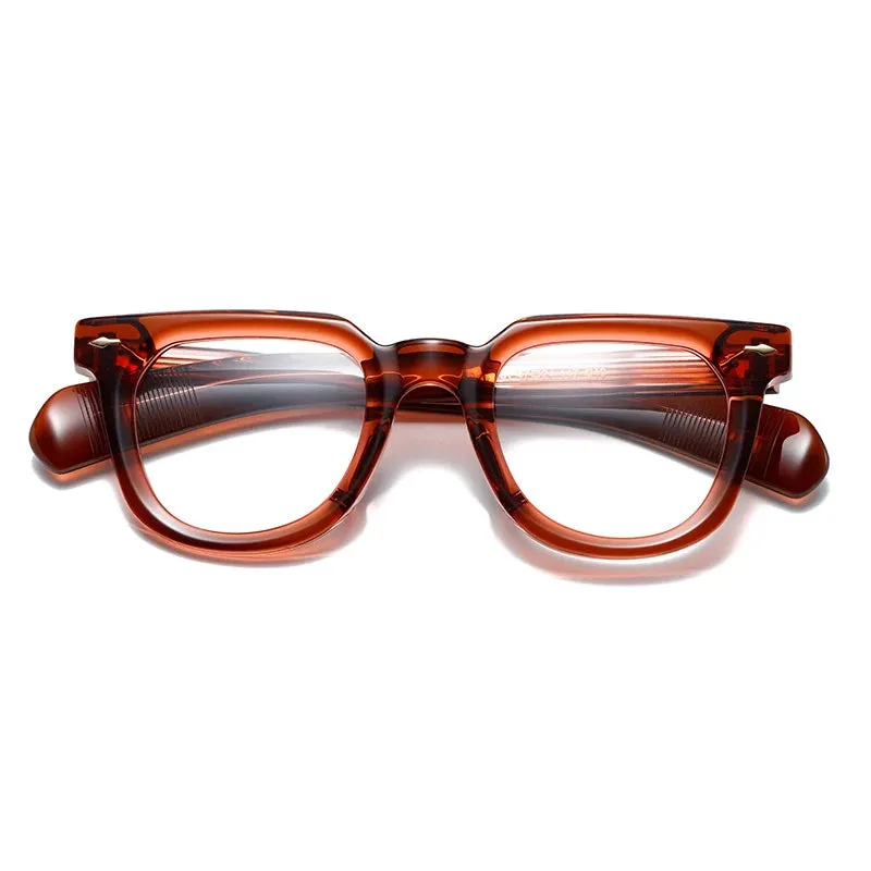 Black Mask Unisex Full Rim Square Acetate Eyeglasses 2447