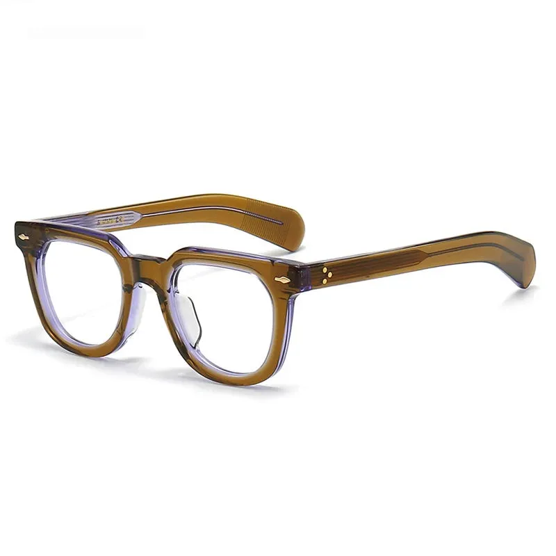 Black Mask Unisex Full Rim Square Acetate Eyeglasses 2447