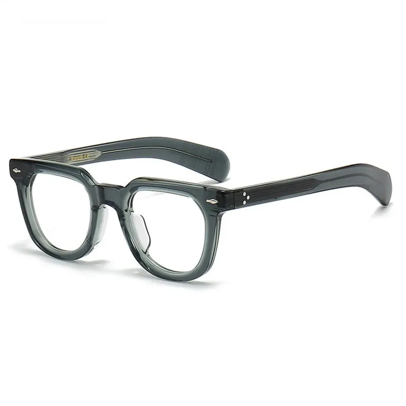 Black Mask Unisex Full Rim Square Acetate Eyeglasses 2447