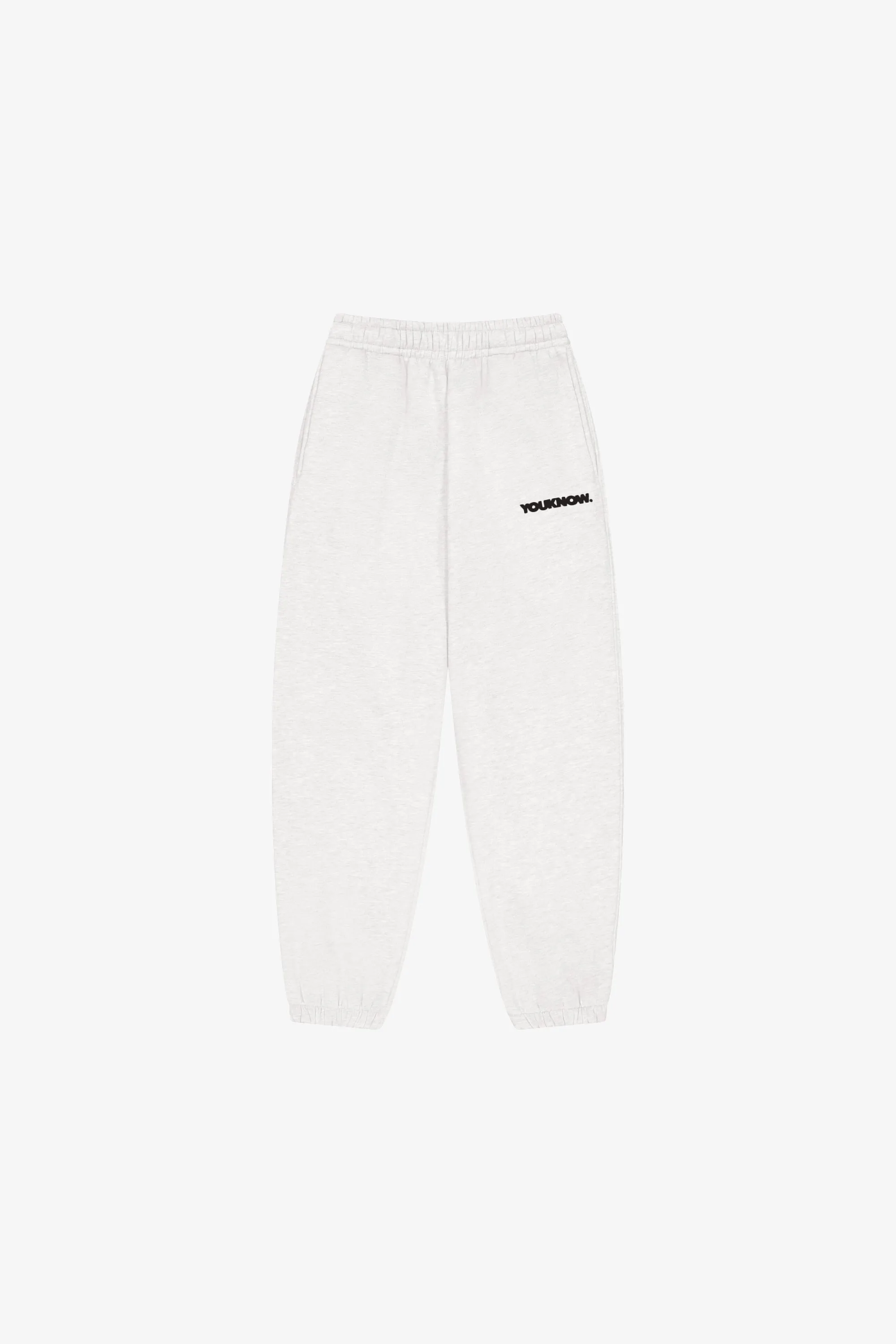BLOCK CUFFED SWEATPANTS | WHITE MARLE