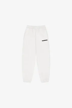 BLOCK CUFFED SWEATPANTS | WHITE MARLE