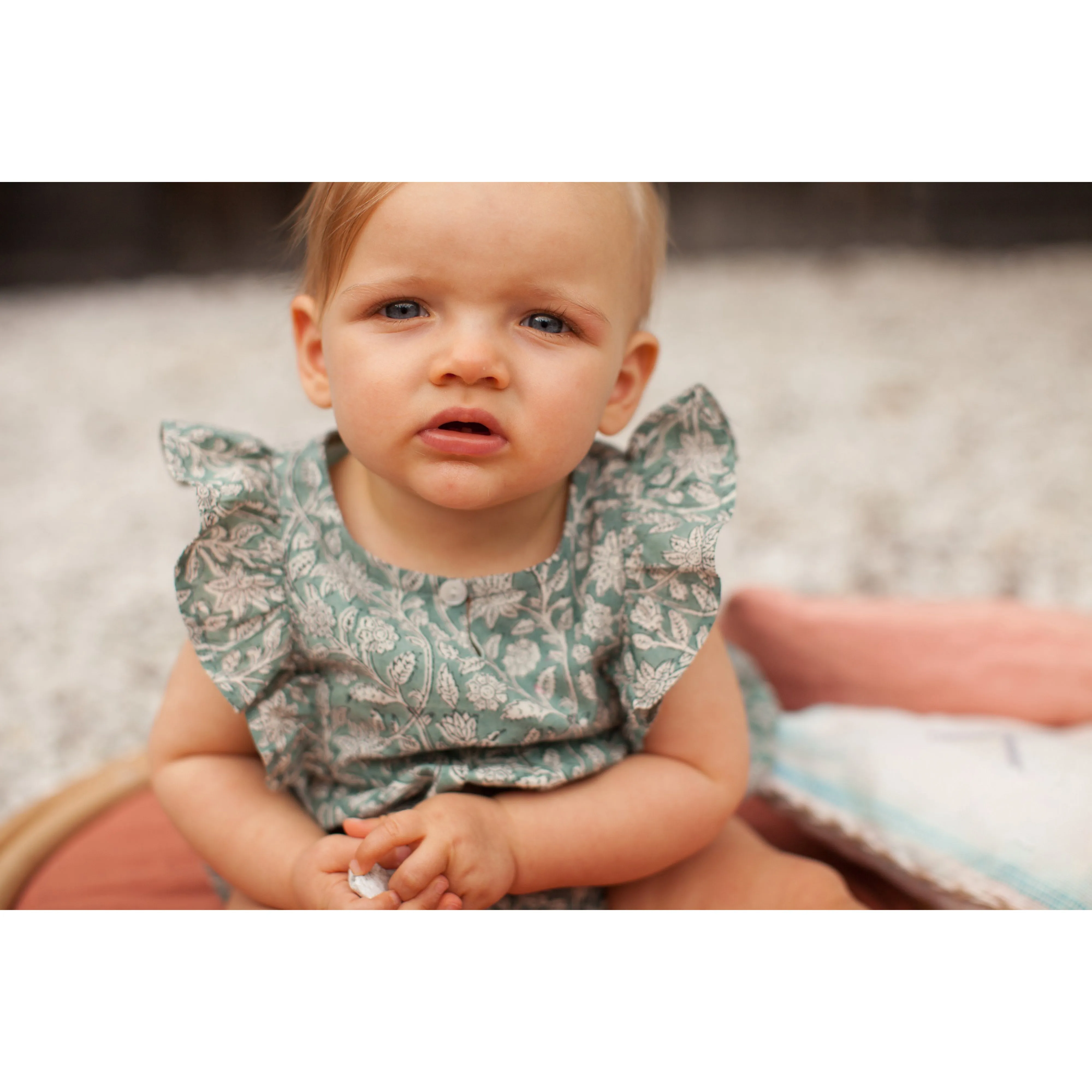 Bonheur du Jour Paris Baby BB Overall Blue Green