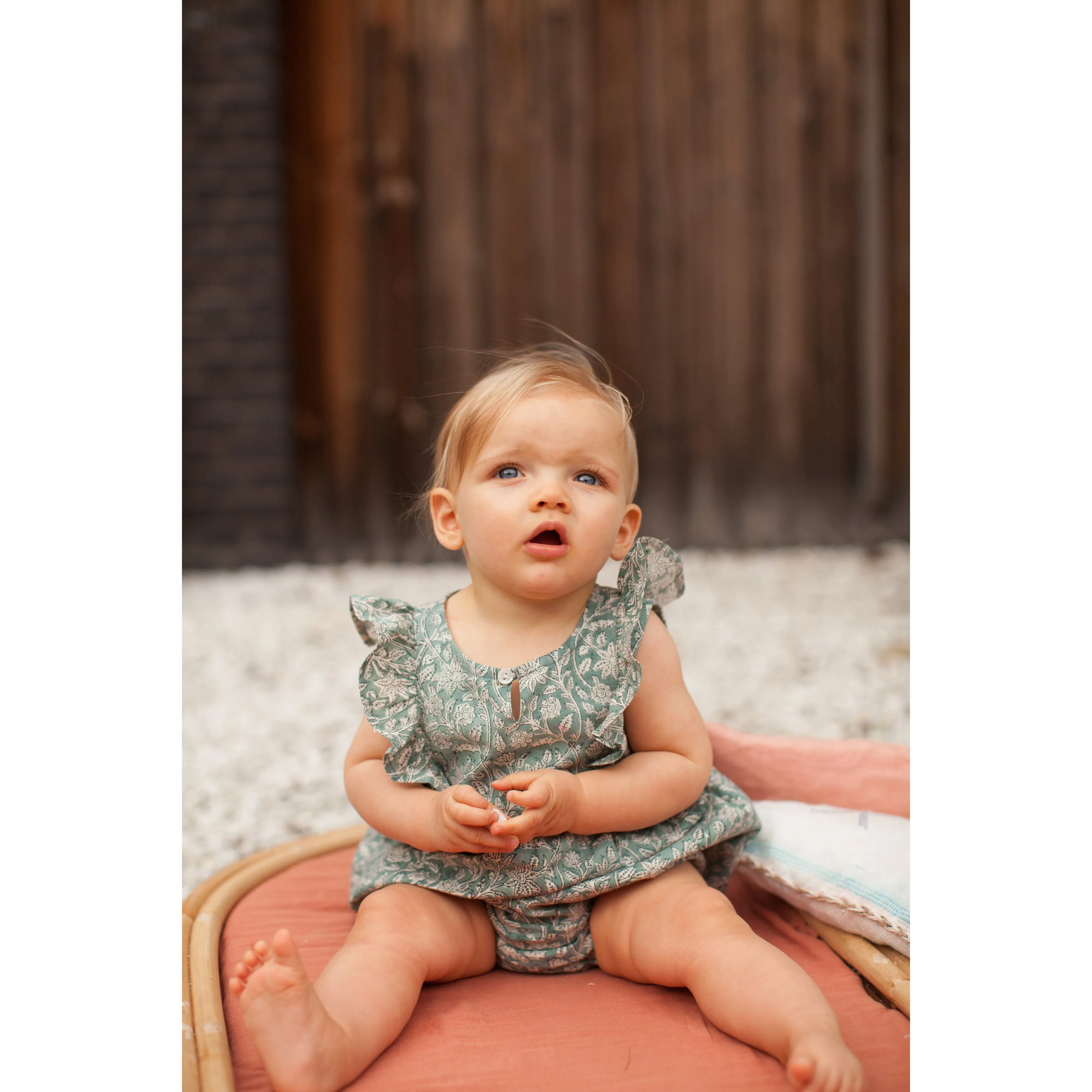 Bonheur du Jour Paris Baby BB Overall Blue Green