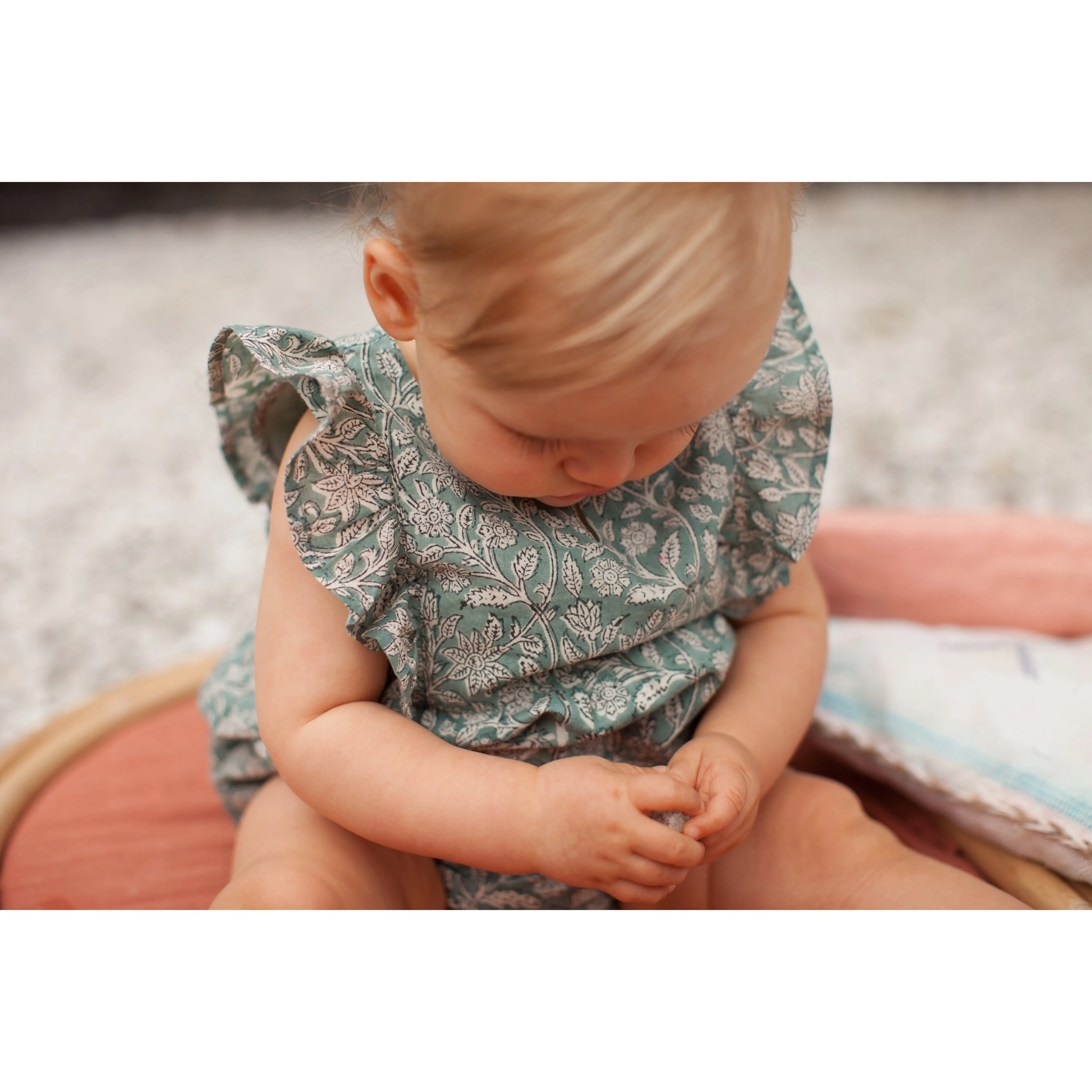 Bonheur du Jour Paris Baby BB Overall Blue Green