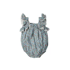 Bonheur du Jour Paris Baby BB Overall Flowers Blue