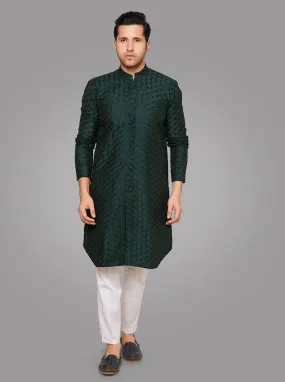 Bottle Green Kurta Pajama | TULA