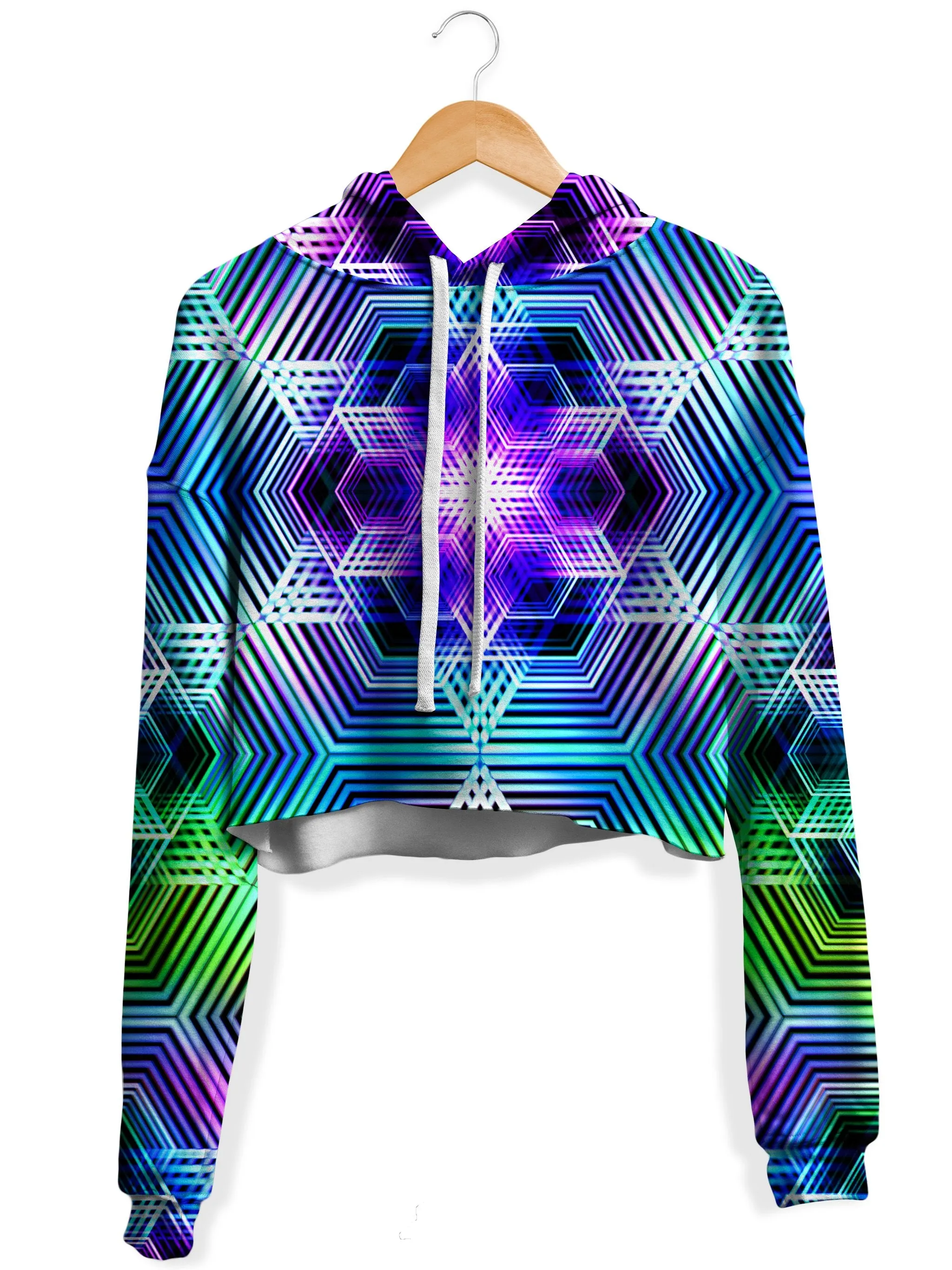 Chakra Flow Fleece Crop Hoodie