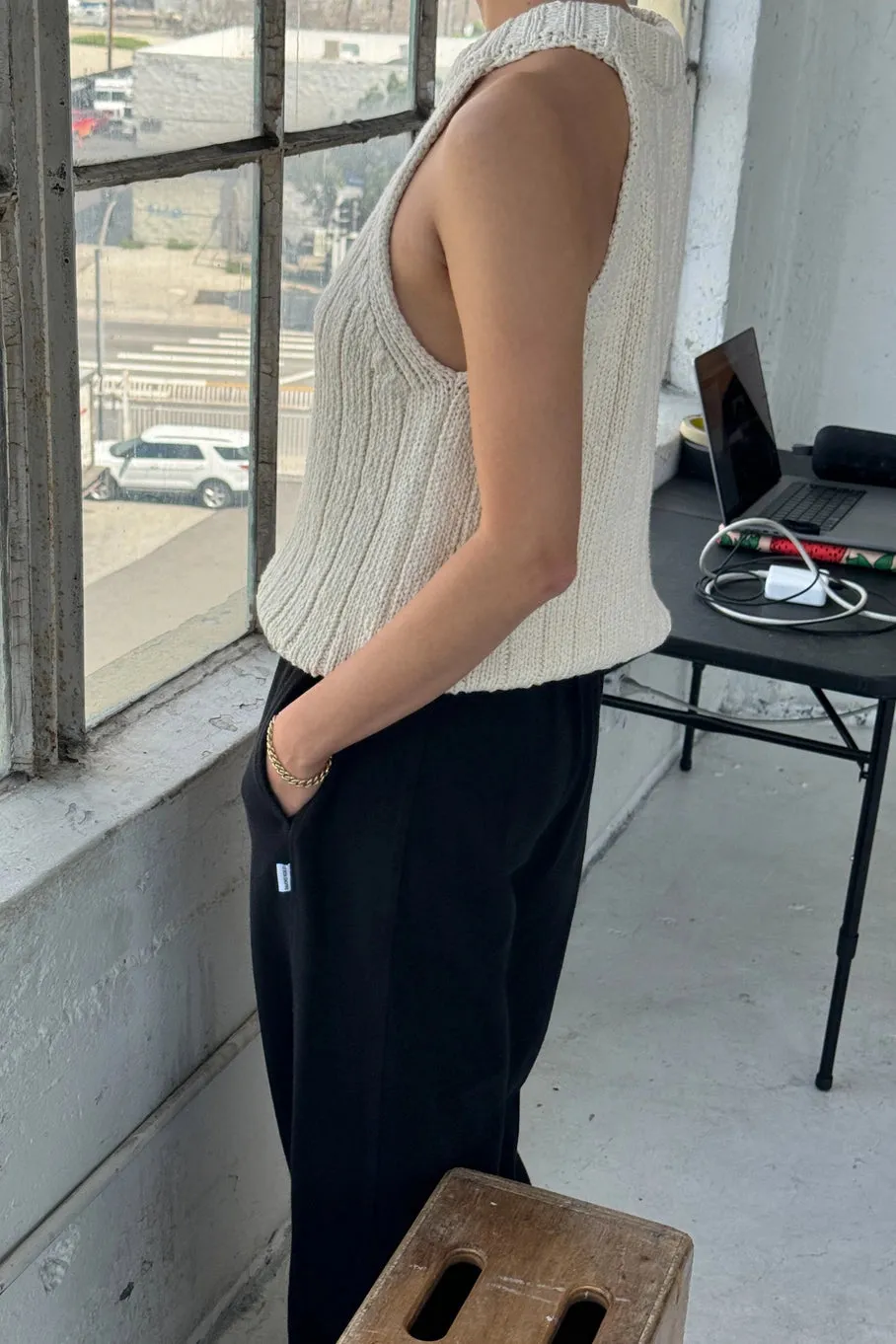 claire cotton sweater tank