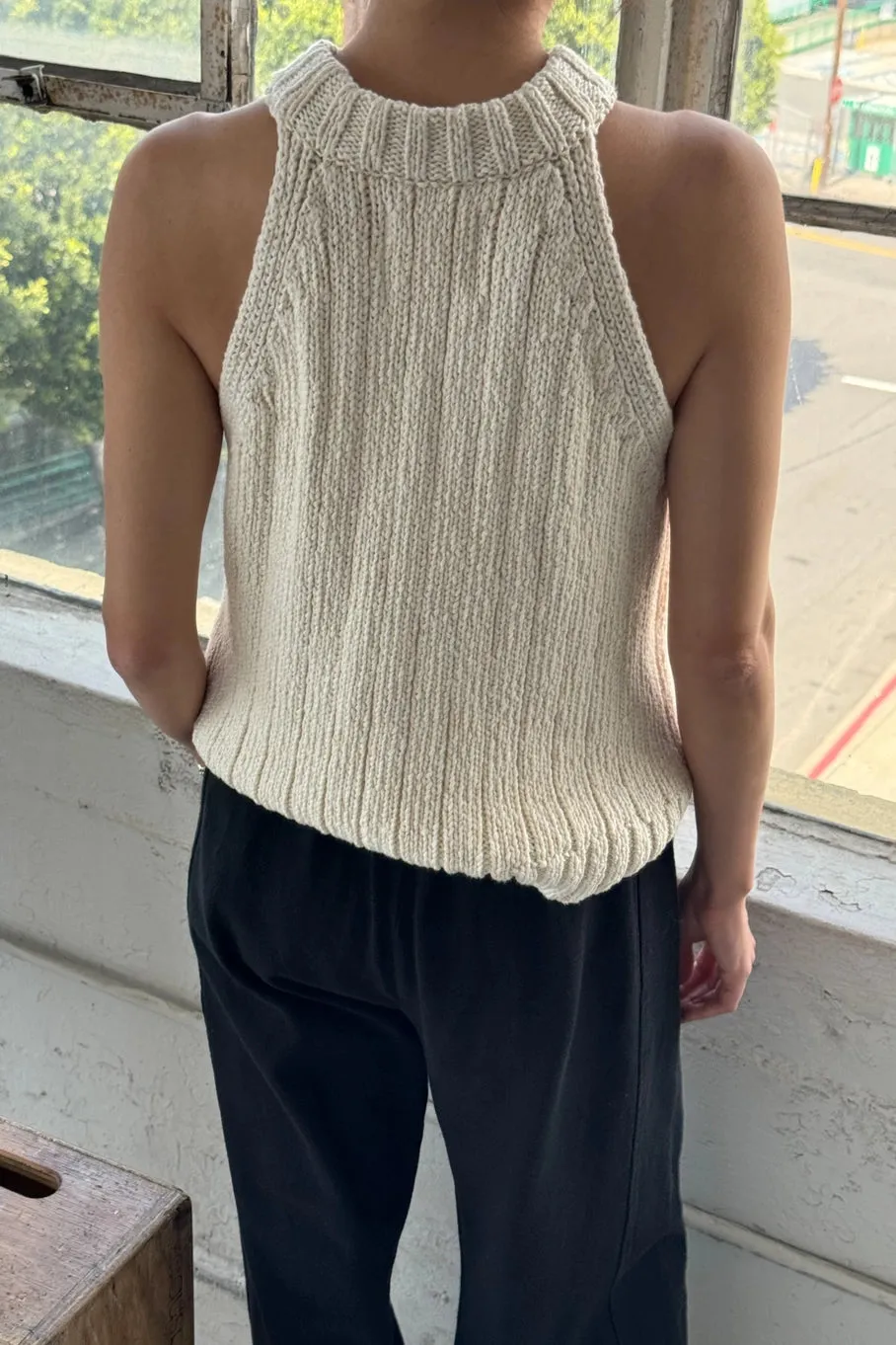 claire cotton sweater tank