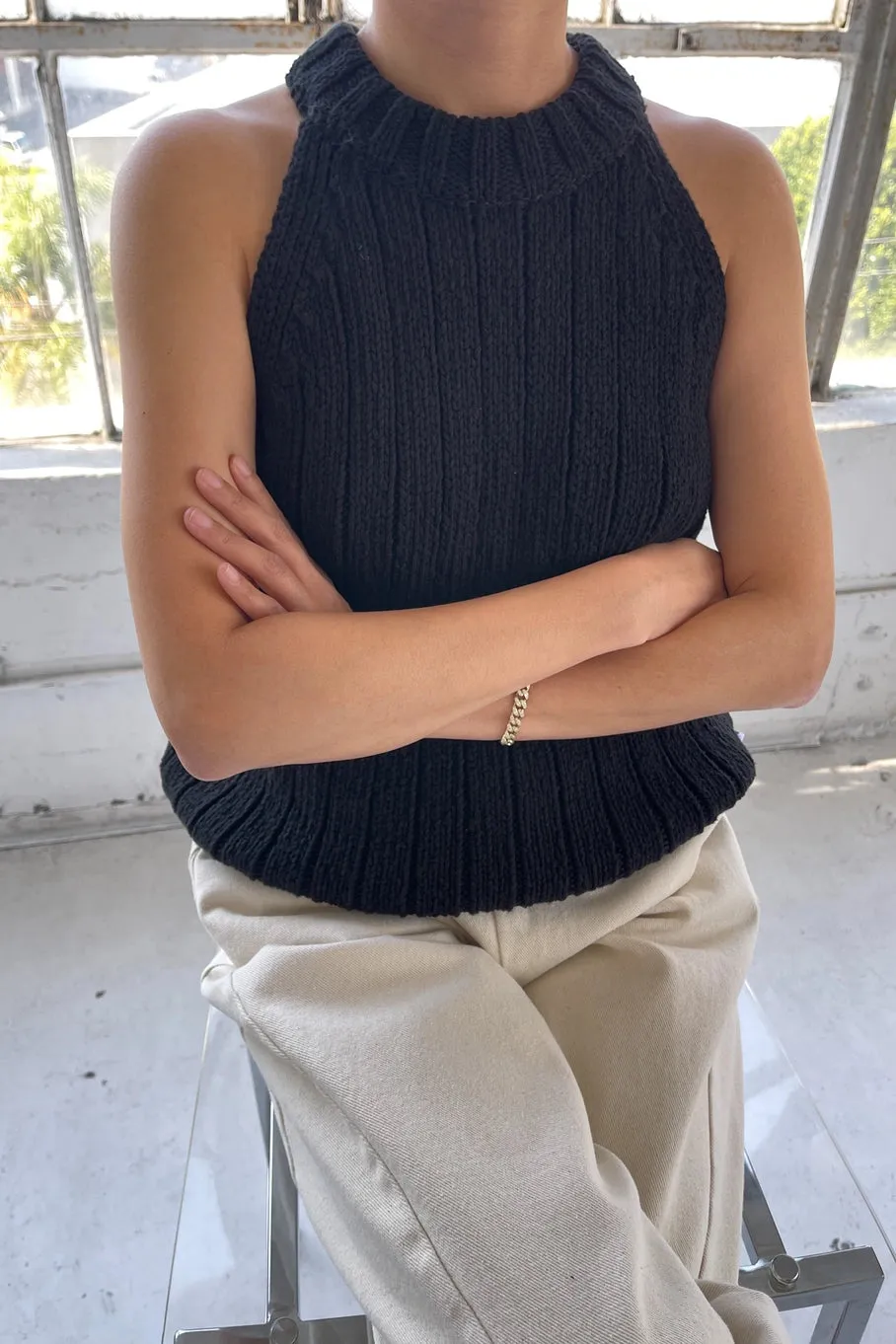 claire cotton sweater tank
