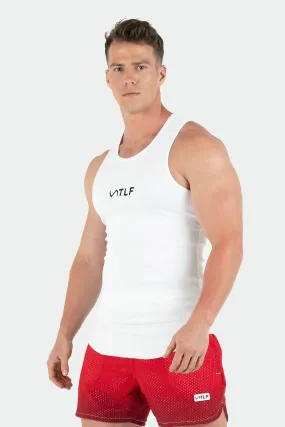 Classic Logo Ribbed Fitted Tank