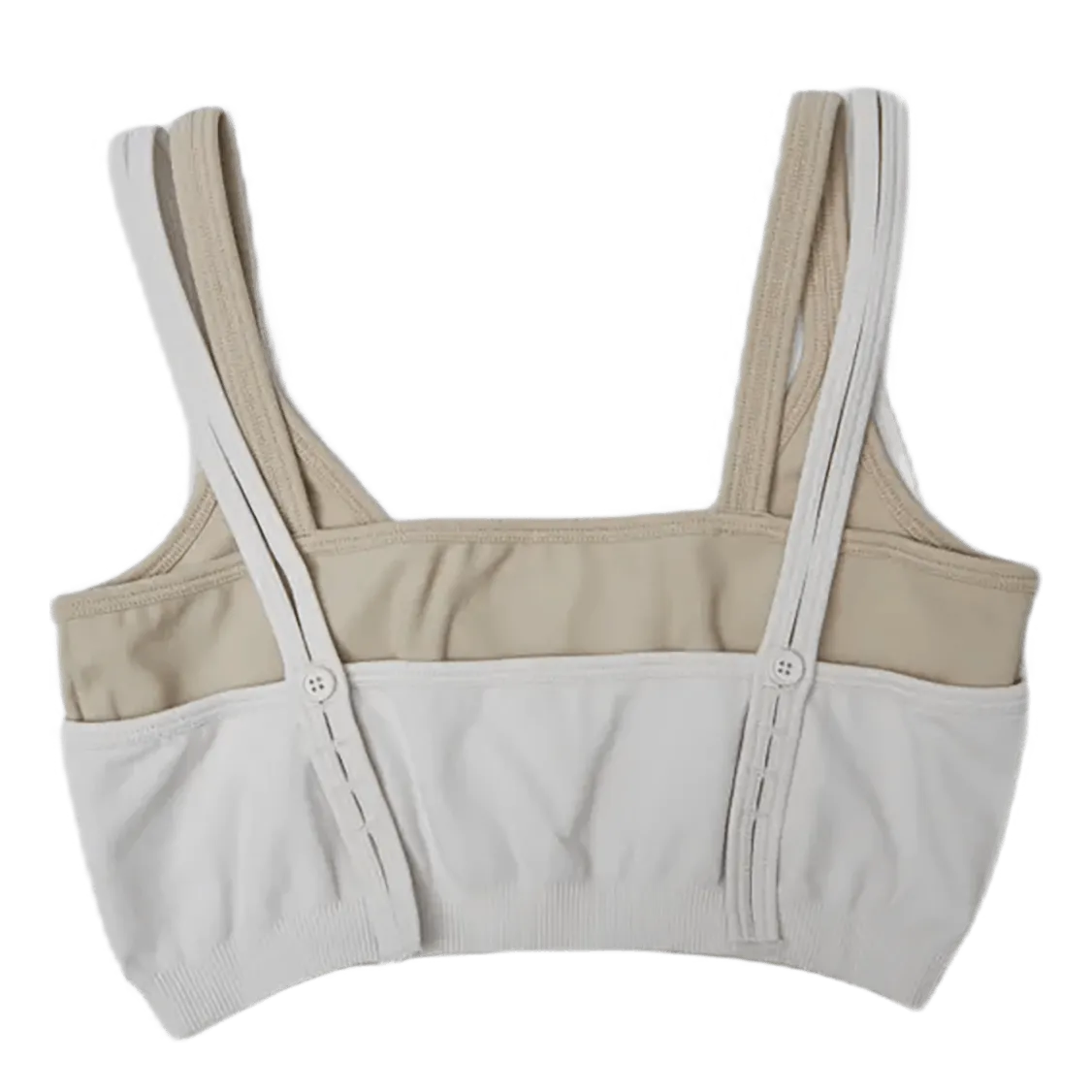 Colorblock Bra.seaml Muslin/sandstorm