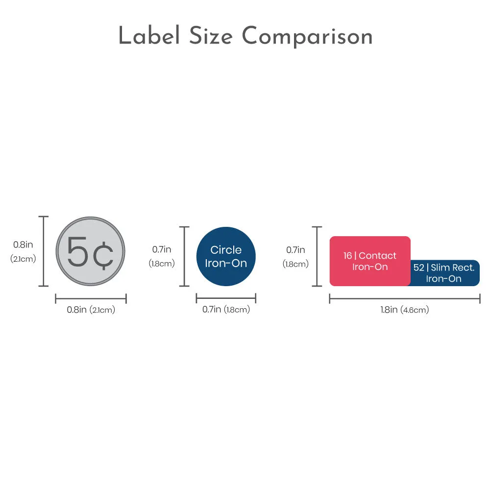 Confetti Iron-On Clothing Labels