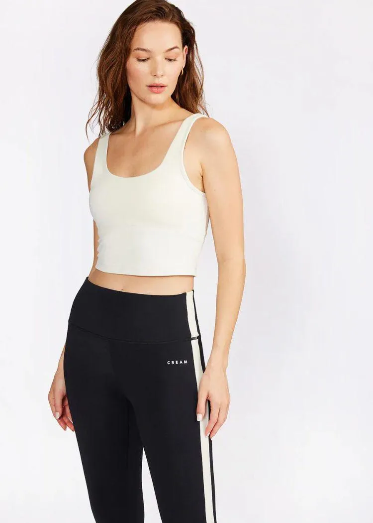 Cream Yoga Ali Bra Tank- Cream