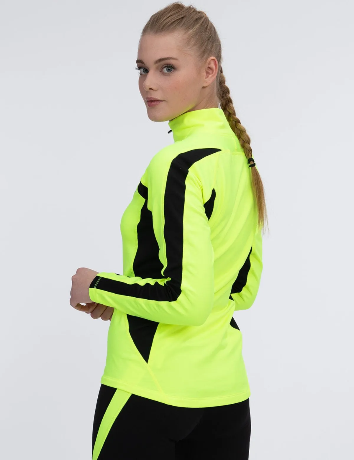 Damen Thermo Funktions Laufshirt Langarm Pro Neon