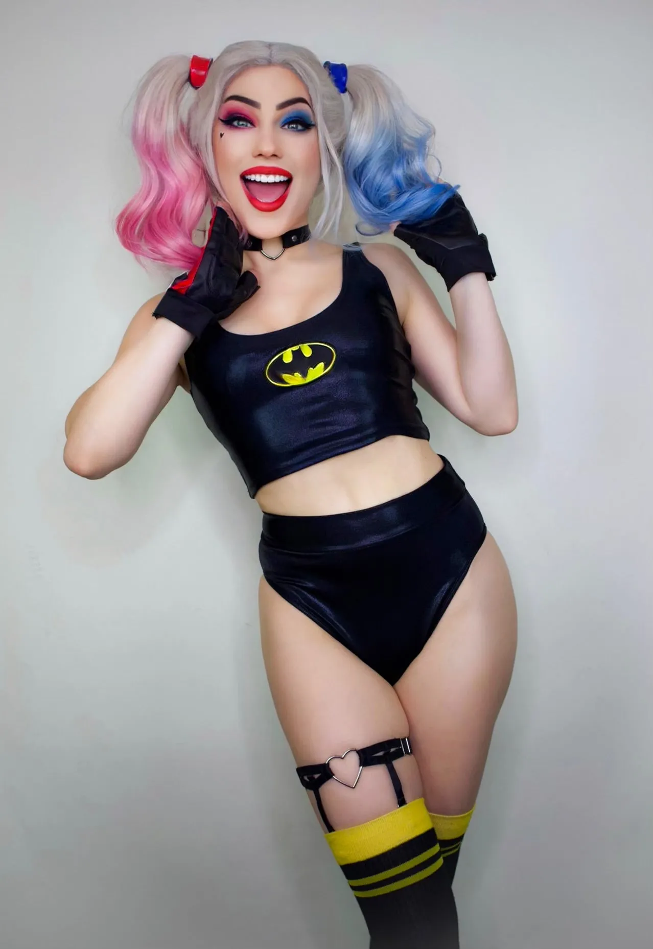Dark Bat Hero Crop Tank in Black with Bat Emblem