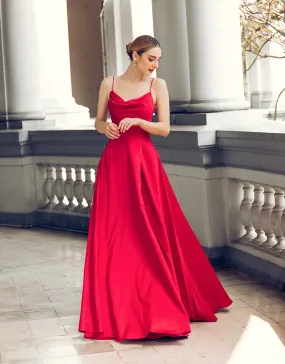 DIAMOND COWL WRAP GOWN B43D11LW