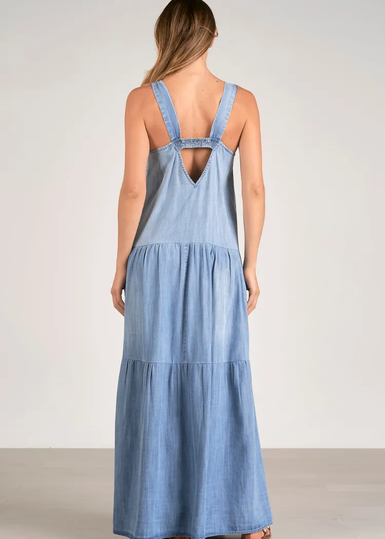 Elan Lucielle Midi Dress - Denim ***FINAL SALE***