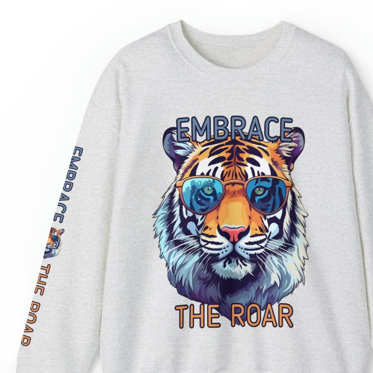 Embrace the Roar: Women's Tiger Sweatshirt with Stylish Sunglasses - Stand out in Style!