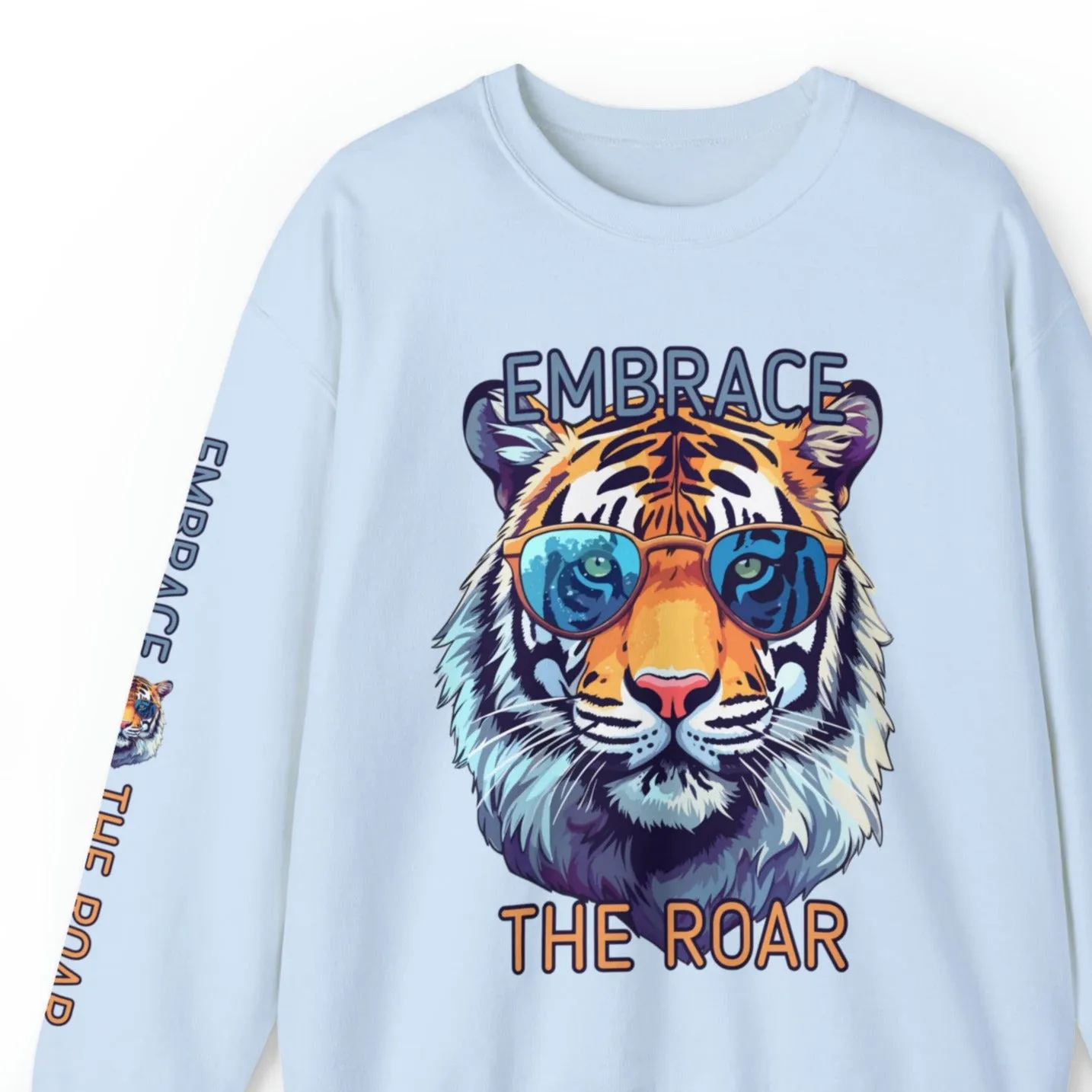 Embrace the Roar: Women's Tiger Sweatshirt with Stylish Sunglasses - Stand out in Style!