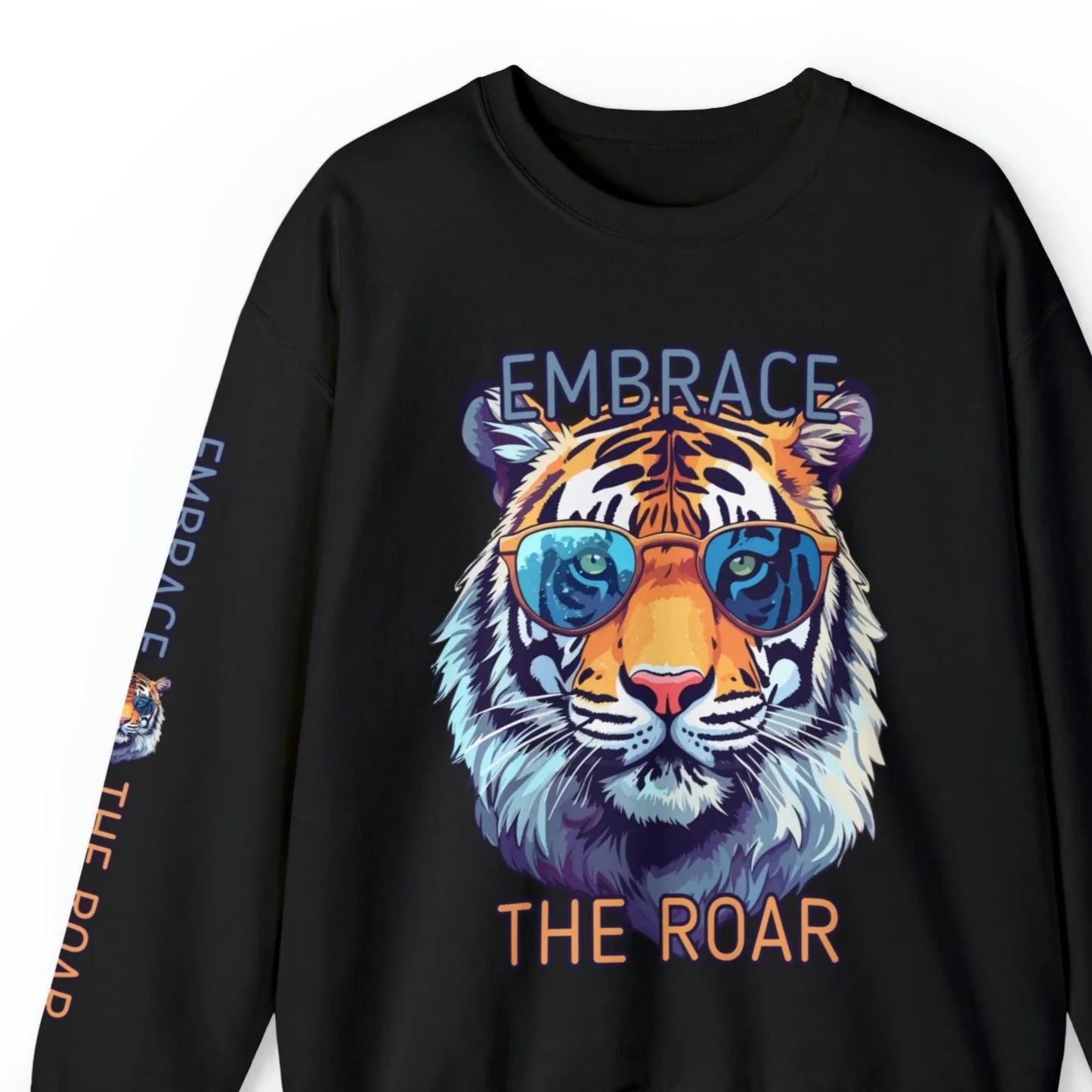 Embrace the Roar: Women's Tiger Sweatshirt with Stylish Sunglasses - Stand out in Style!
