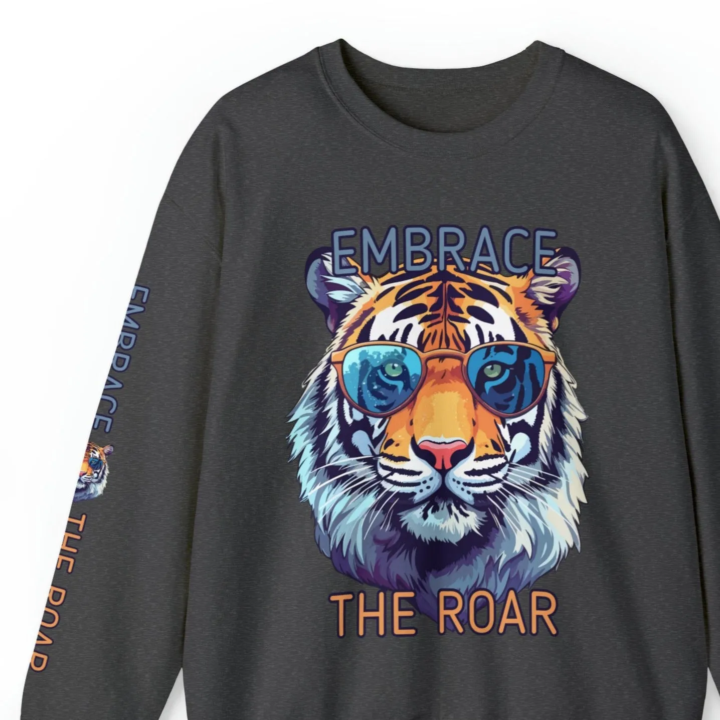Embrace the Roar: Women's Tiger Sweatshirt with Stylish Sunglasses - Stand out in Style!