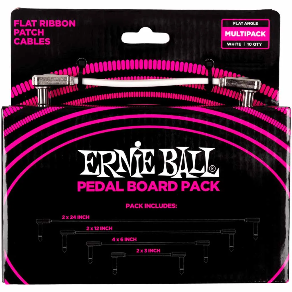 Ernie Ball Flat Ribbon Patch Cables Pedalboard Multi-Pack