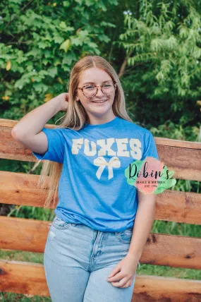 Foxes Gingham Bow Tee, Sweatshirt, Hoodie Preorder