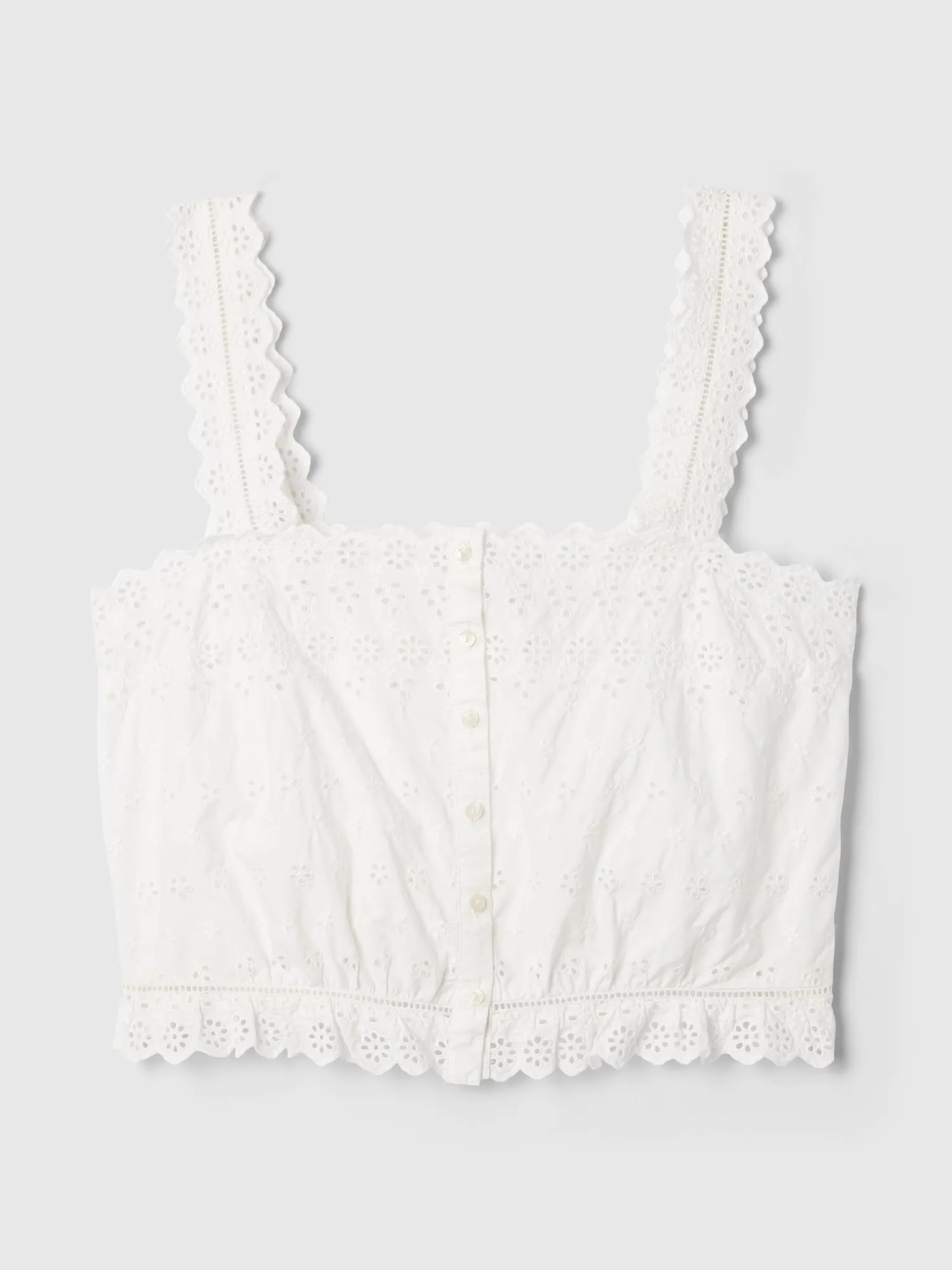Gap x DÔEN Cropped Eyelet Tank Top