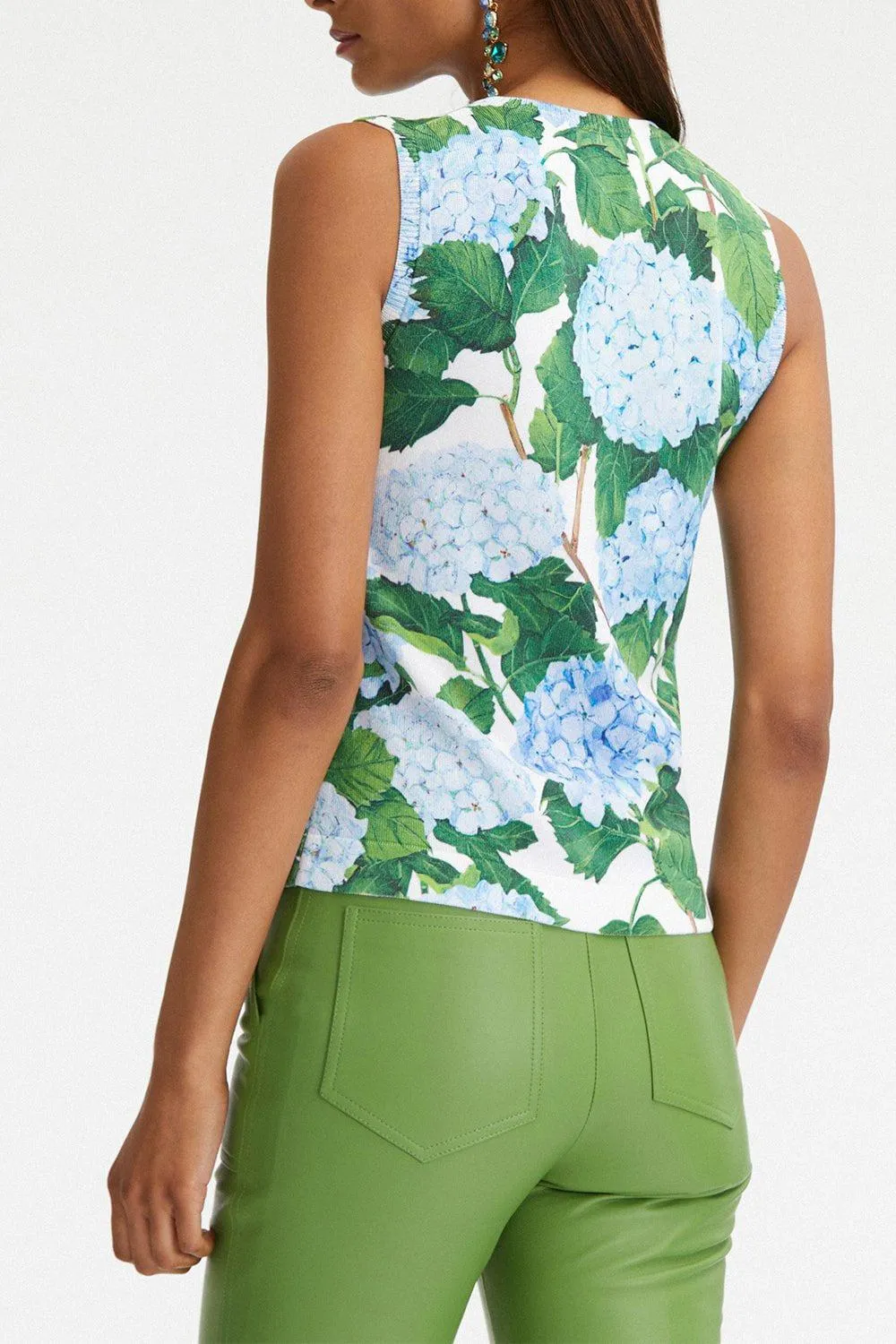 Hydrangea Printed Tank