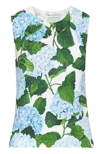 Hydrangea Printed Tank