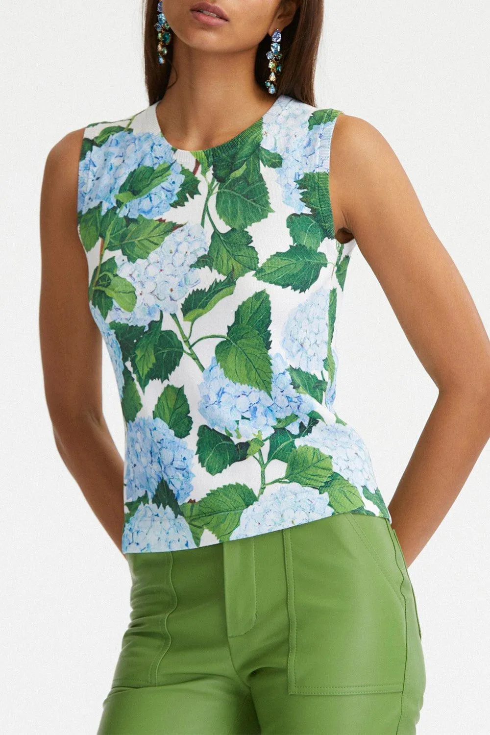 Hydrangea Printed Tank
