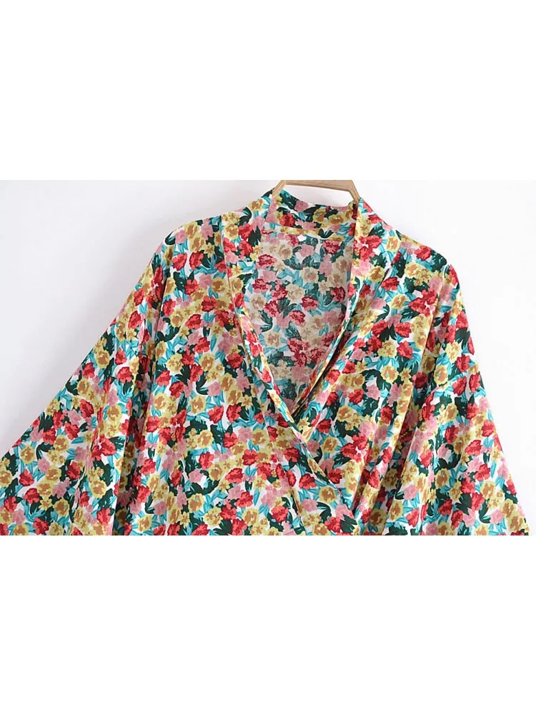Ida's Floral Kimono Wrap Top