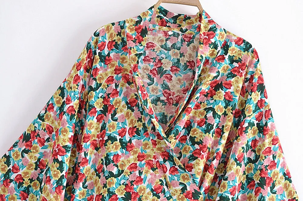 Ida's Floral Kimono Wrap Top