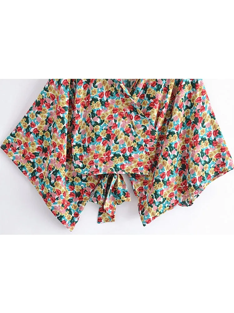 Ida's Floral Kimono Wrap Top