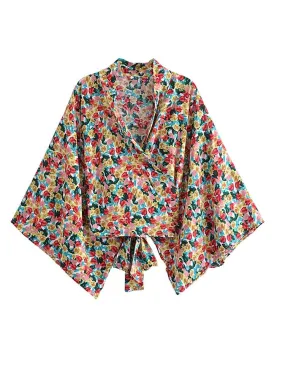 Ida's Floral Kimono Wrap Top