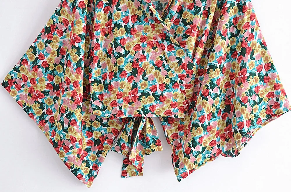 Ida's Floral Kimono Wrap Top
